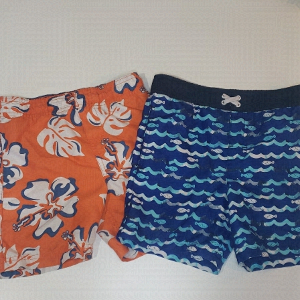 𝅺5/$30 Swim Shorts Bundle Tropical Undersea Fish Waves Floral Hawaiian